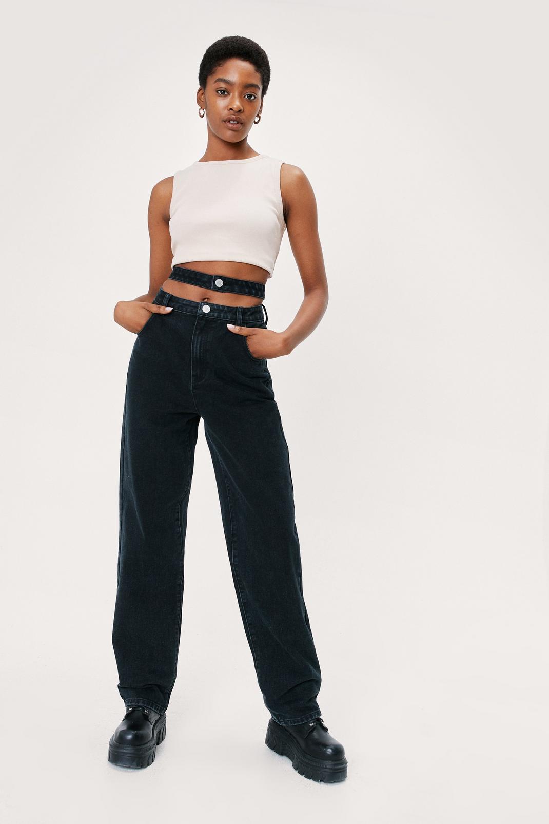 Double High Waistband Straight Leg Denim Jeans | Nasty Gal Double High Waistband Straight Leg Denim Jeans | Nasty Gal